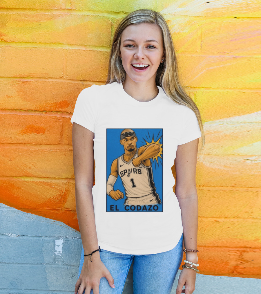 El Codazo Spurs NBA Card San Antonio Basketball Player T-Shirt