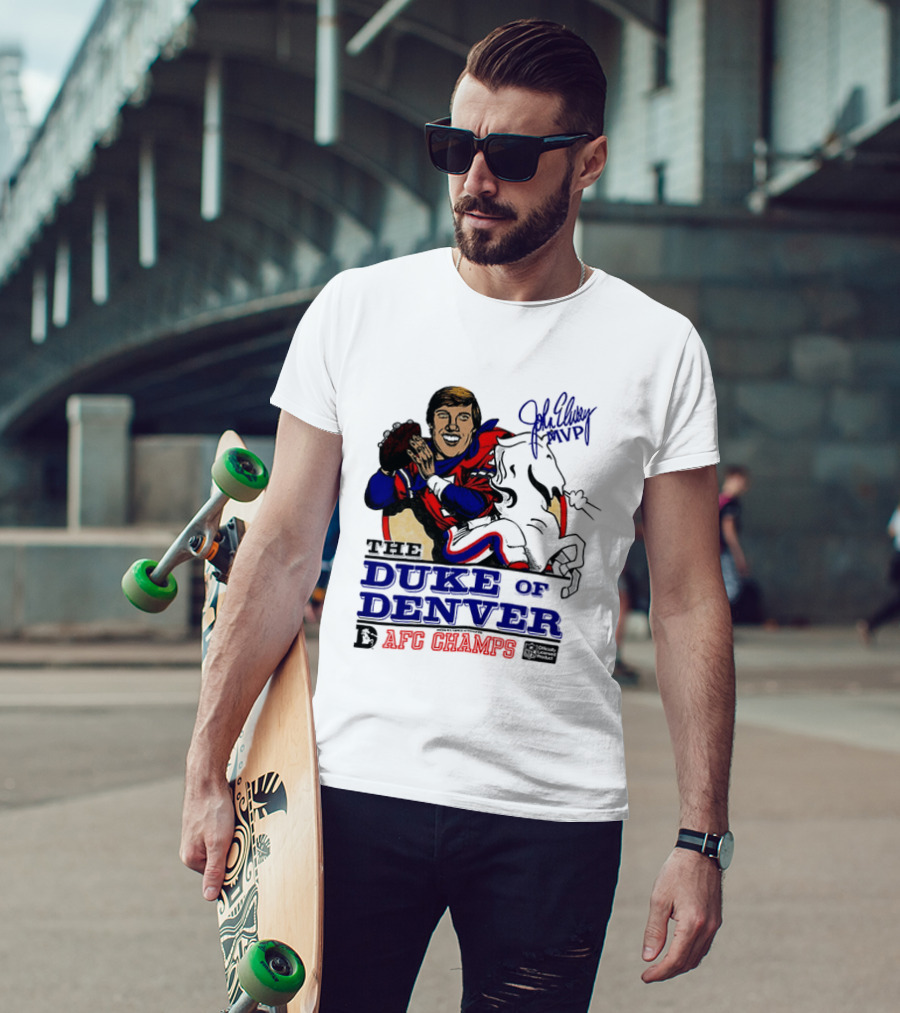 John Elway The Duke Of Denver AFC Champs MVP Caricature T-Shirt
