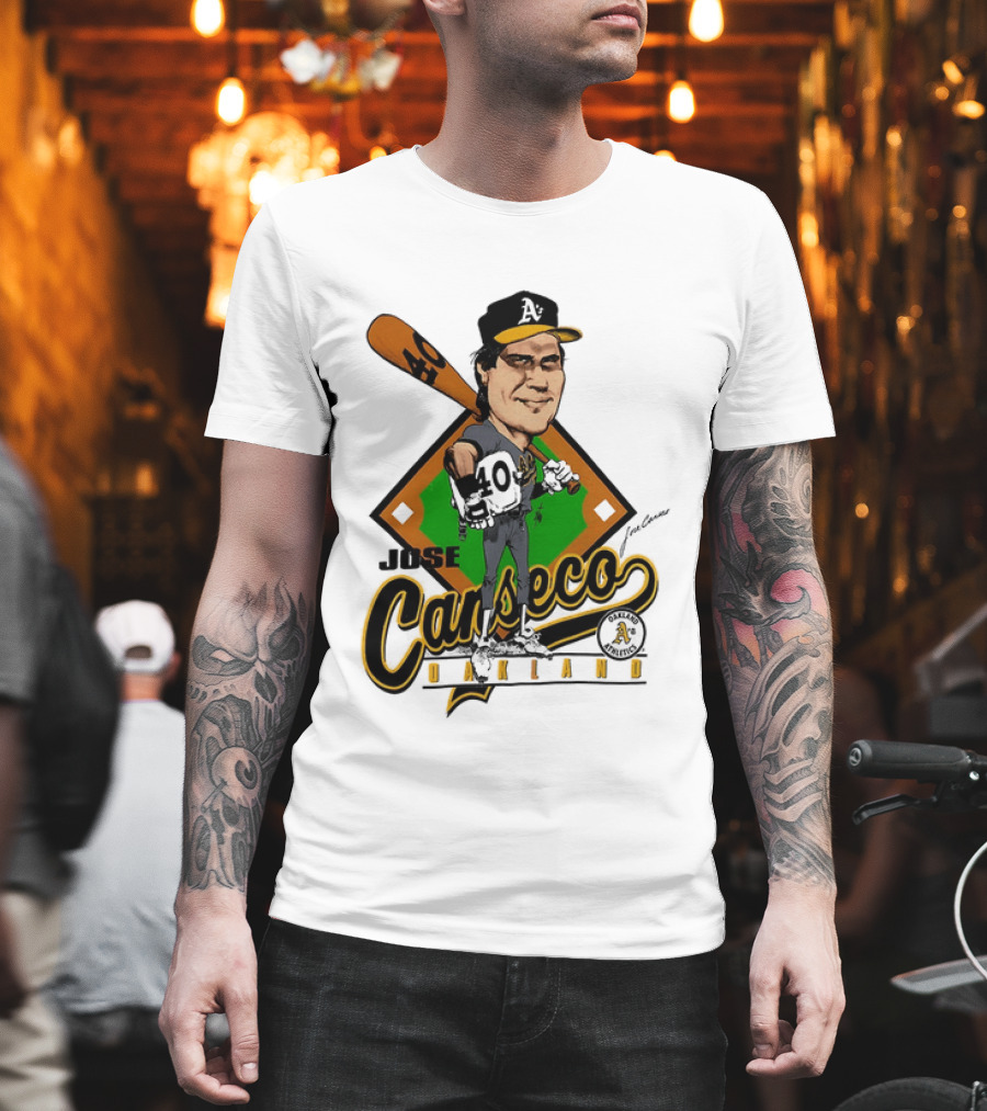 Jose Canseco Oakland A's Baseball Caricature T-Shirt