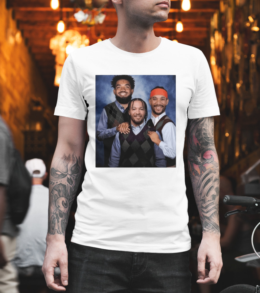 Karl Anthony Towns Jalen Brunson Josh Hart Step Brothers Argyle Sweater T-Shirt