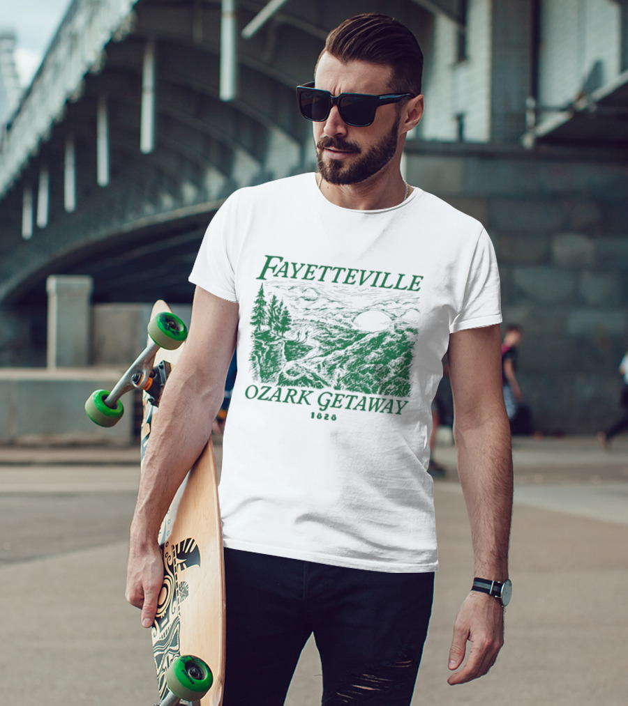 Fayetteville Ozark Getaway Vintage Scenic Landscape T-Shirt