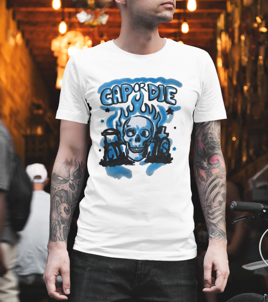 Cap Or Die Skull Flame T-Shirt