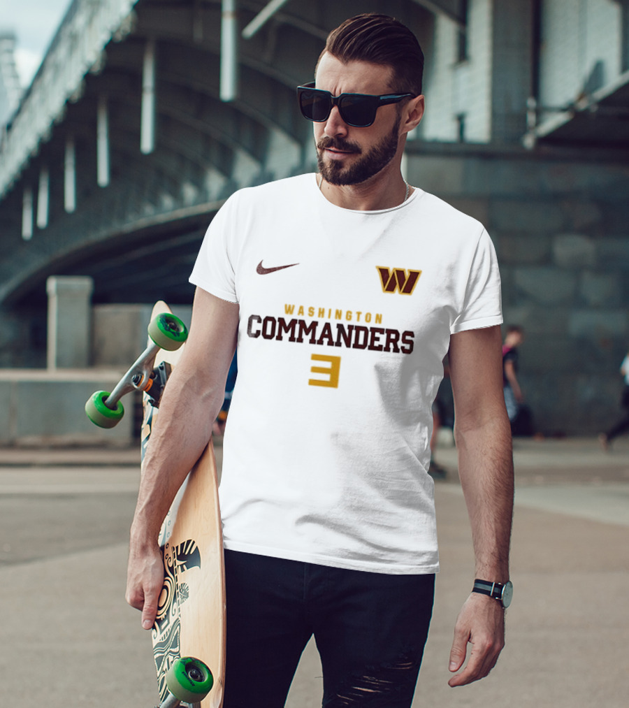 Washington Commanders Nike W Logo Number 3 T-Shirt