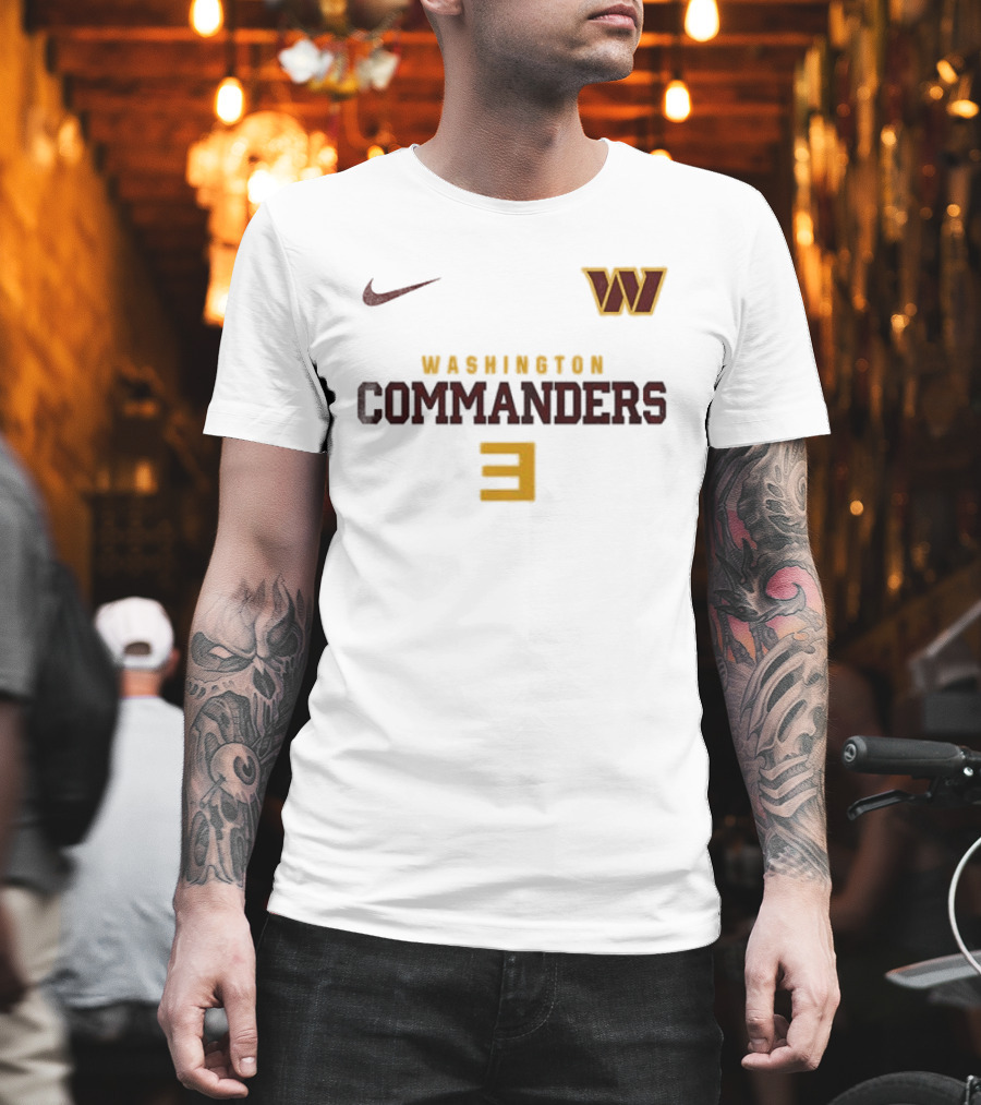 Washington Commanders Nike W Logo Number 3 T-Shirt