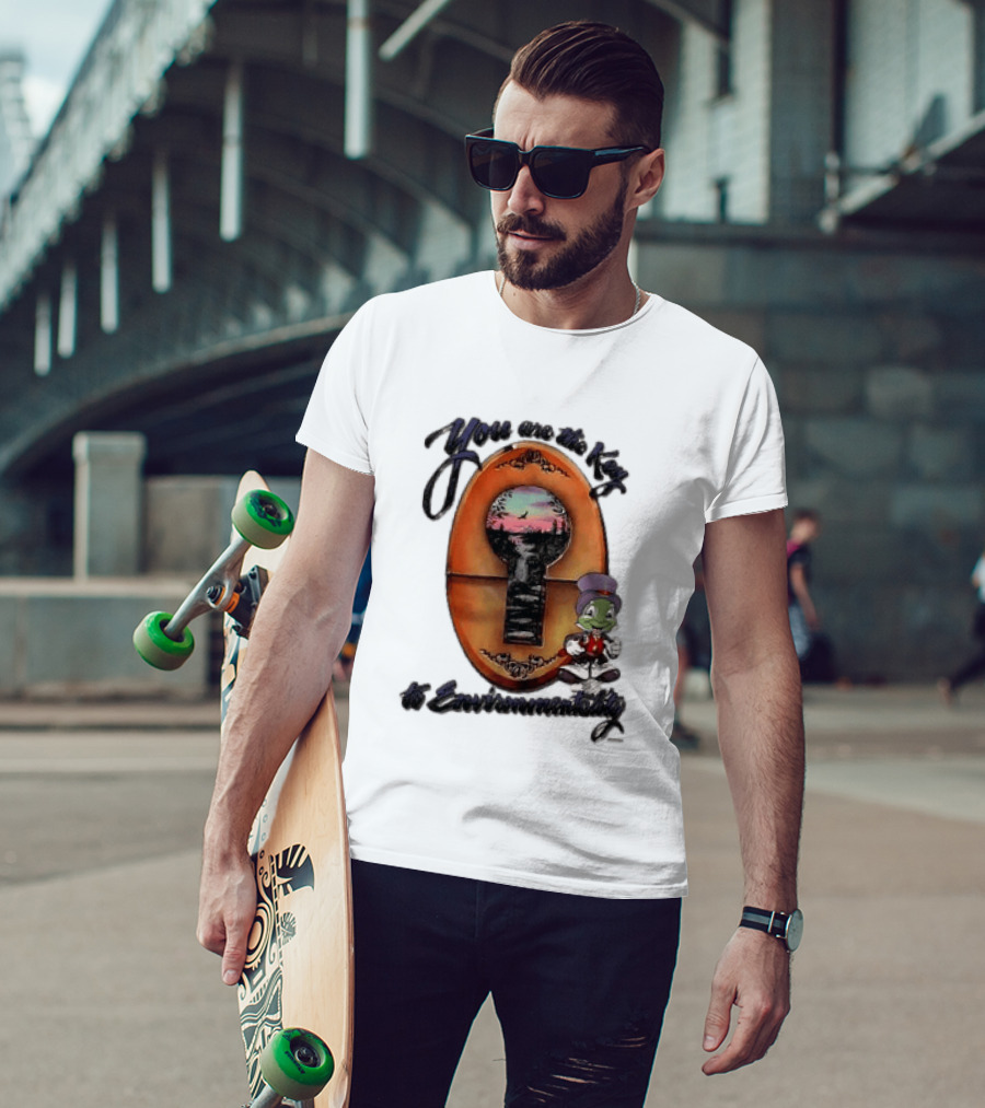 You Are The Key To Environmentality Keyhole Scene With Cartoon T-Shirt