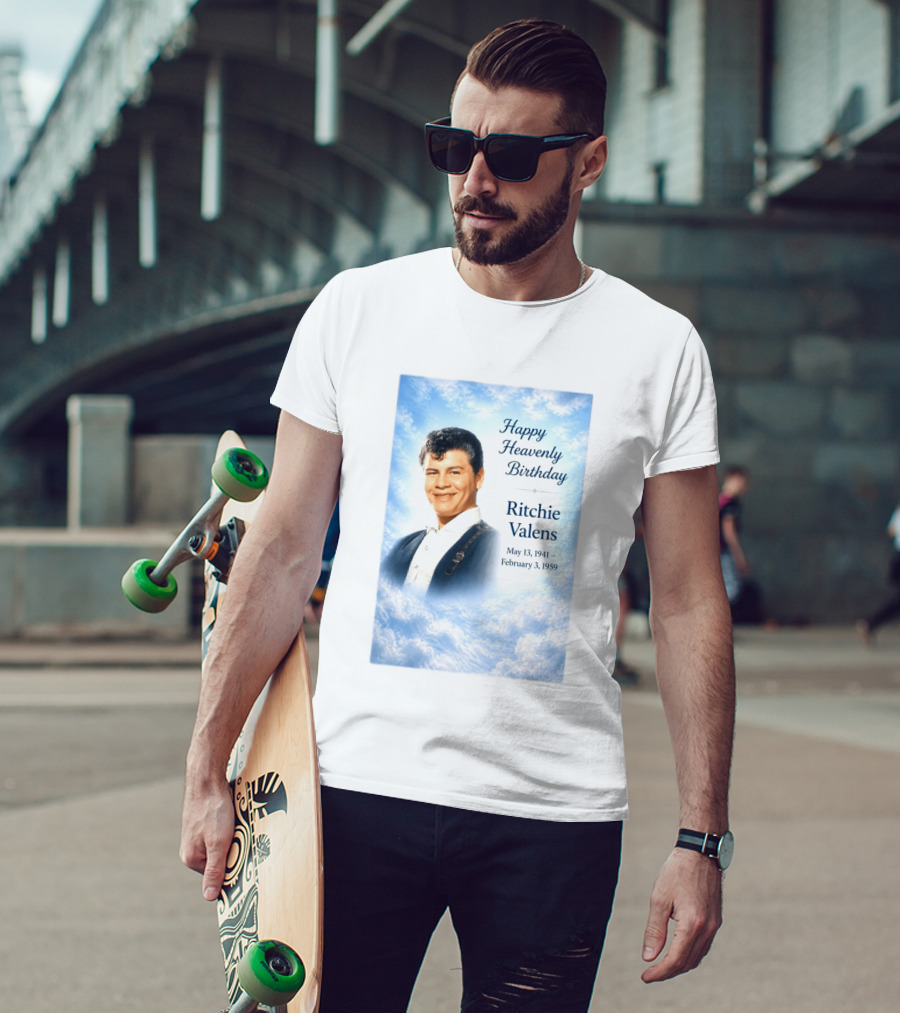 Happy Heavenly Birthday Ritchie Valens May 13 1941 February 3 1959 T-Shirt