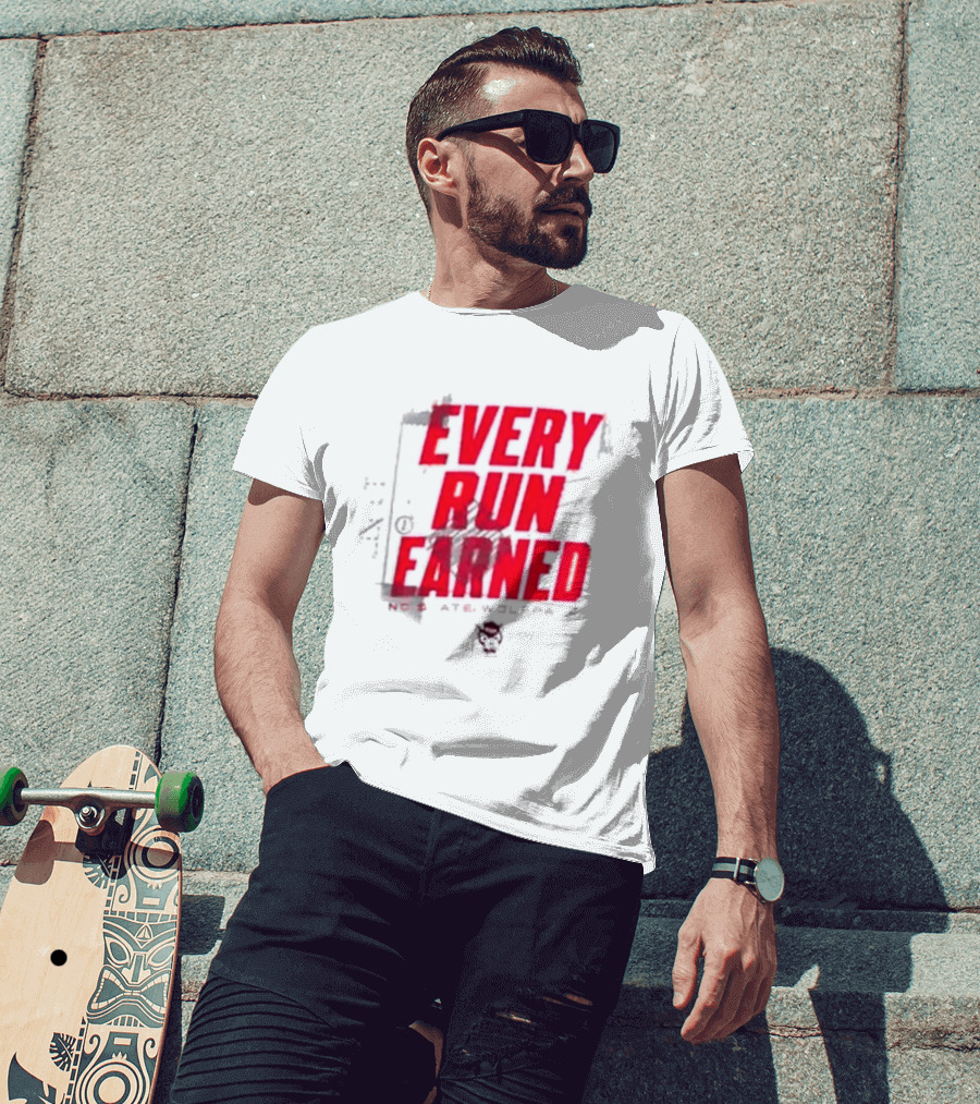 NC State Wolfpack Every Run Earned T-Shirt