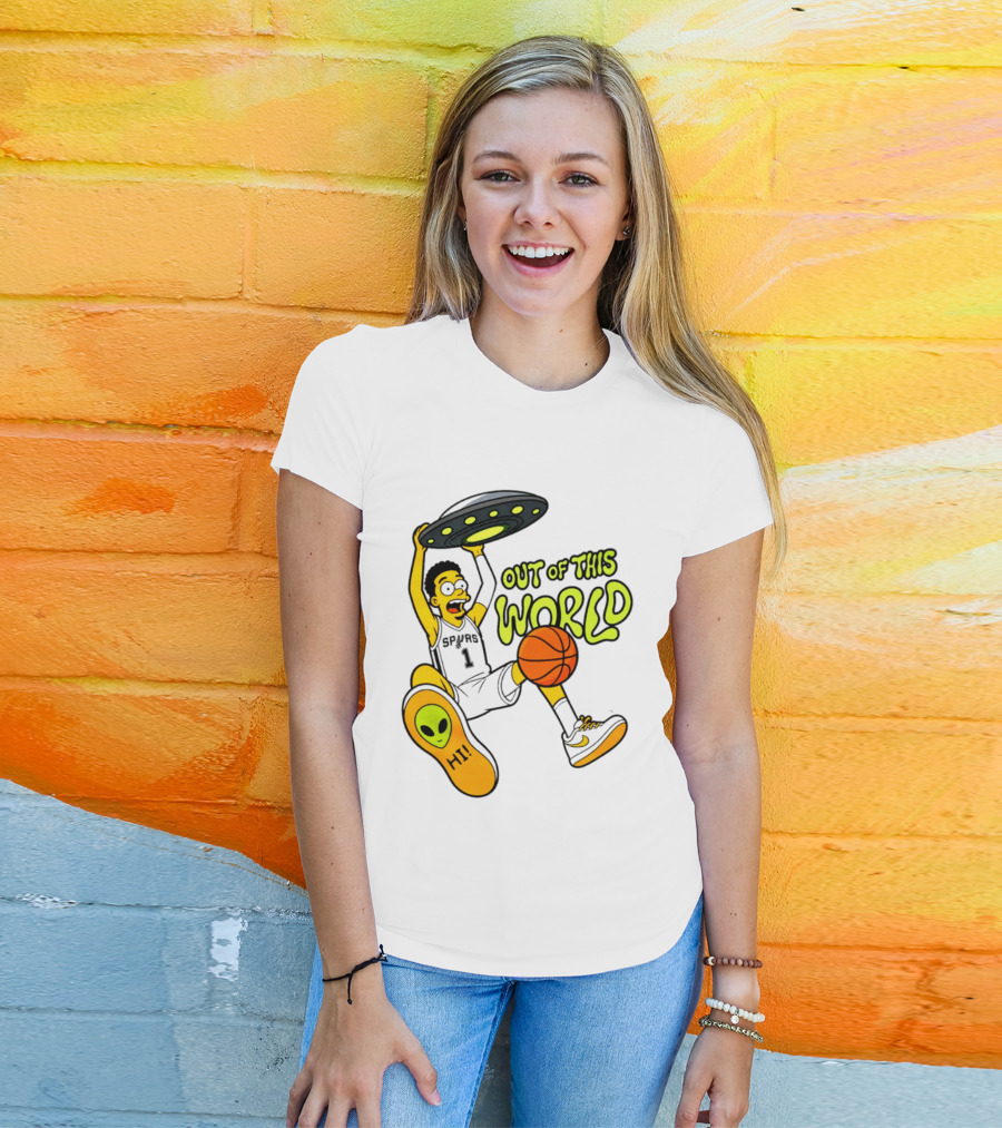 Victor Wembanyama San Antonio Spurs Out Of This World Alien Basketball T-Shirt