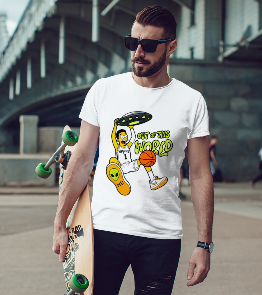 Victor Wembanyama San Antonio Spurs Out Of This World Alien Basketball T-Shirt