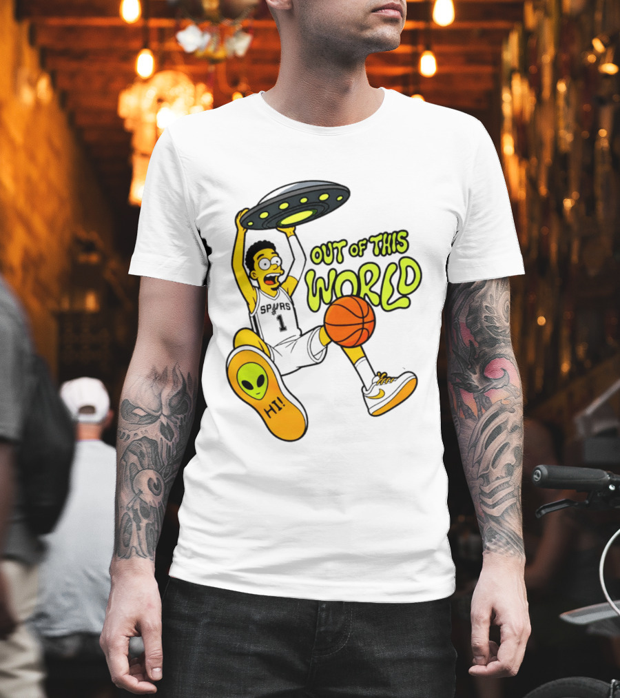 Victor Wembanyama San Antonio Spurs Out Of This World Alien Basketball T-Shirt