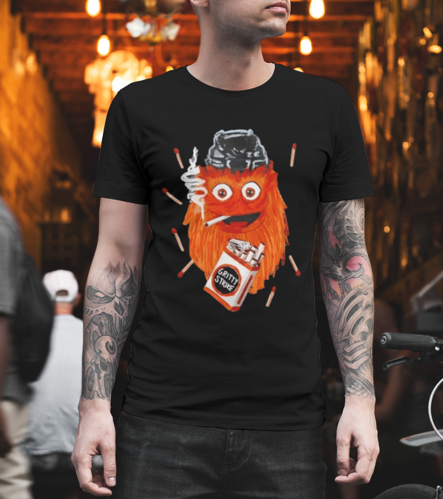 Gritty Strike Smoking Philadelphia Flyers Hockey 2026 T-Shirt