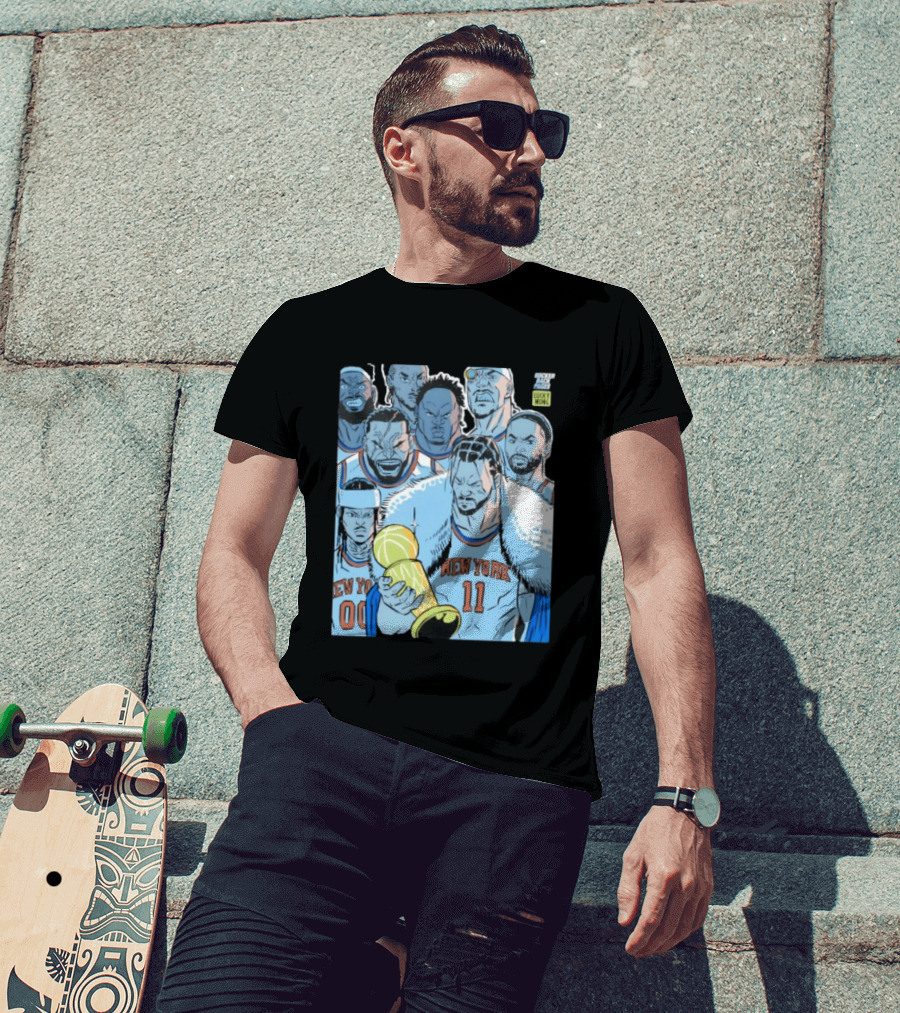 Jalen Brunson New York Knicks Invincible NBA Champions Cartoon T-Shirt