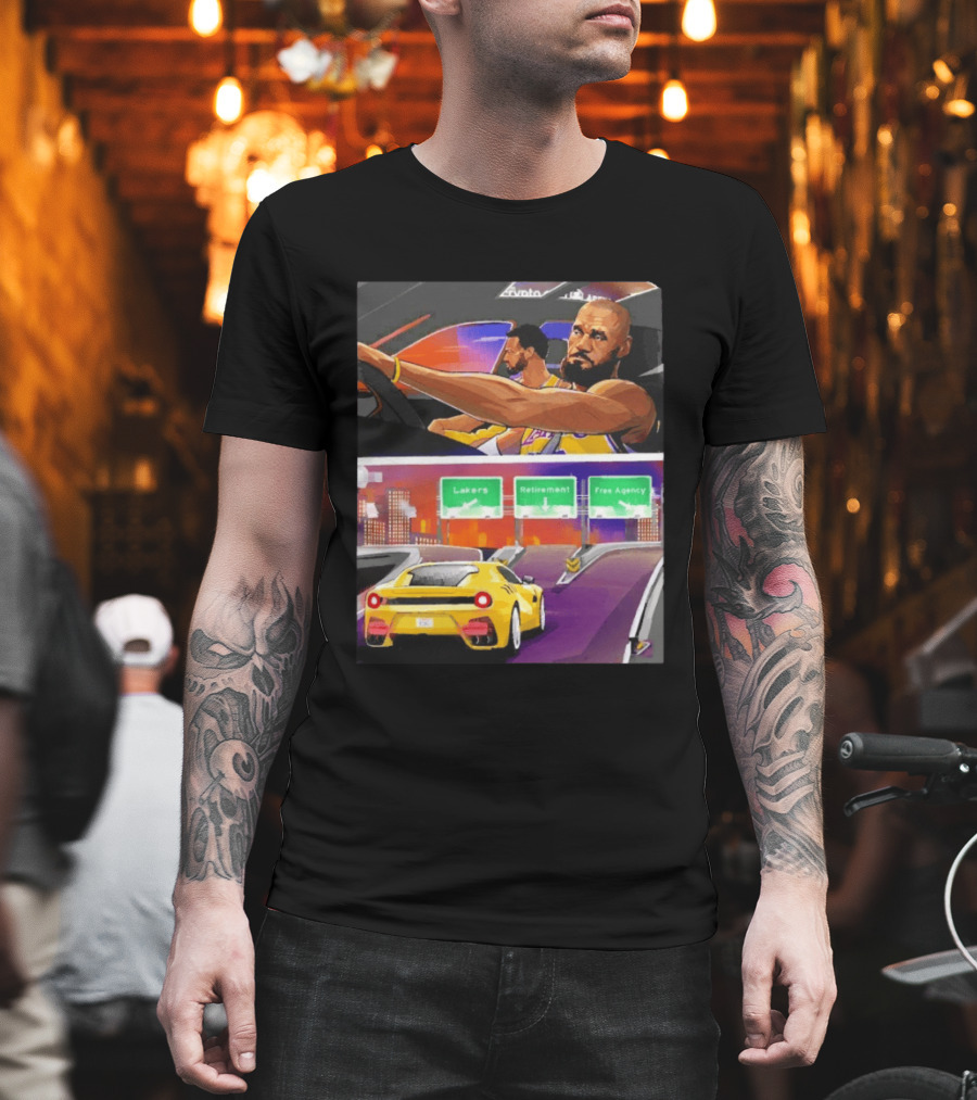 Lakers Lebron James Path: Retirement Versus Free Agency Decision Journey T-Shirt