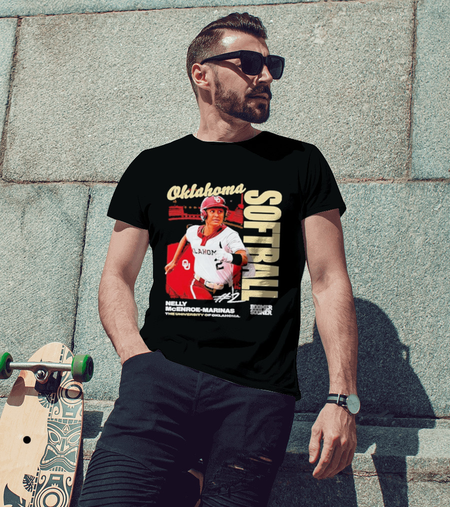 Nelly McEnroe Marinas #2 Oklahoma Sooners Softball Player T-Shirt
