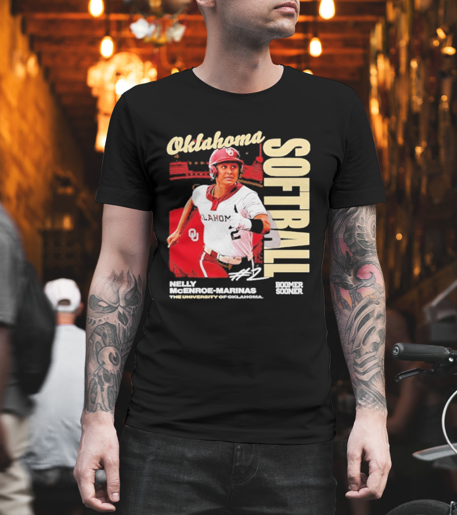 Nelly McEnroe Marinas #2 Oklahoma Sooners Softball Player T-Shirt