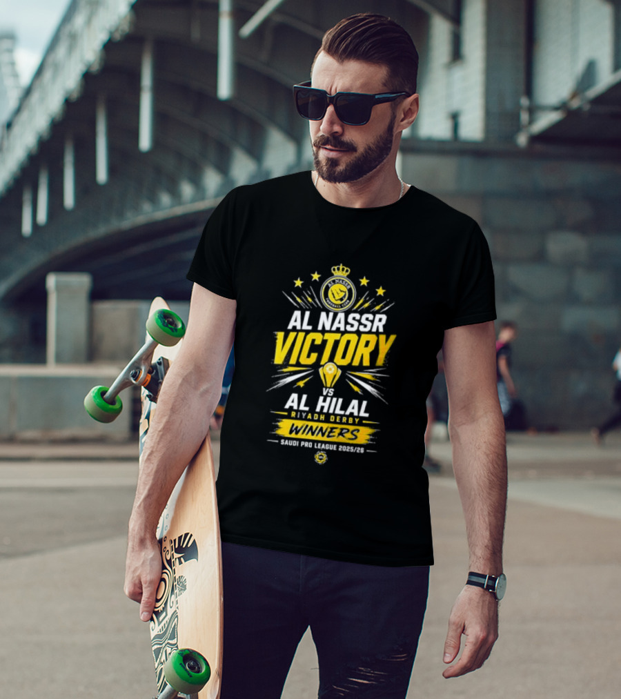 Al Nassr Victory Vs Al Hilal Riyadh Derby Winners Saudi Pro League 2025 2026 T-Shirt