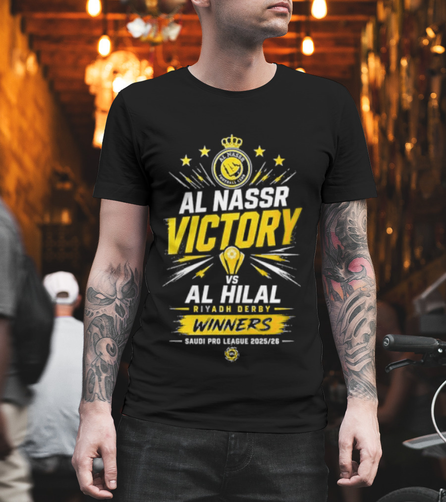 Al Nassr Victory Vs Al Hilal Riyadh Derby Winners Saudi Pro League 2025 2026 T-Shirt