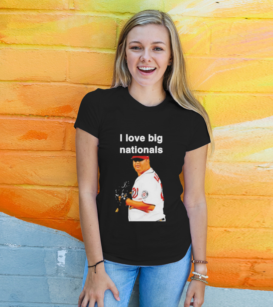 Todd Coffey Washington Nationals I Love Big Nationals White Jersey T-Shirt