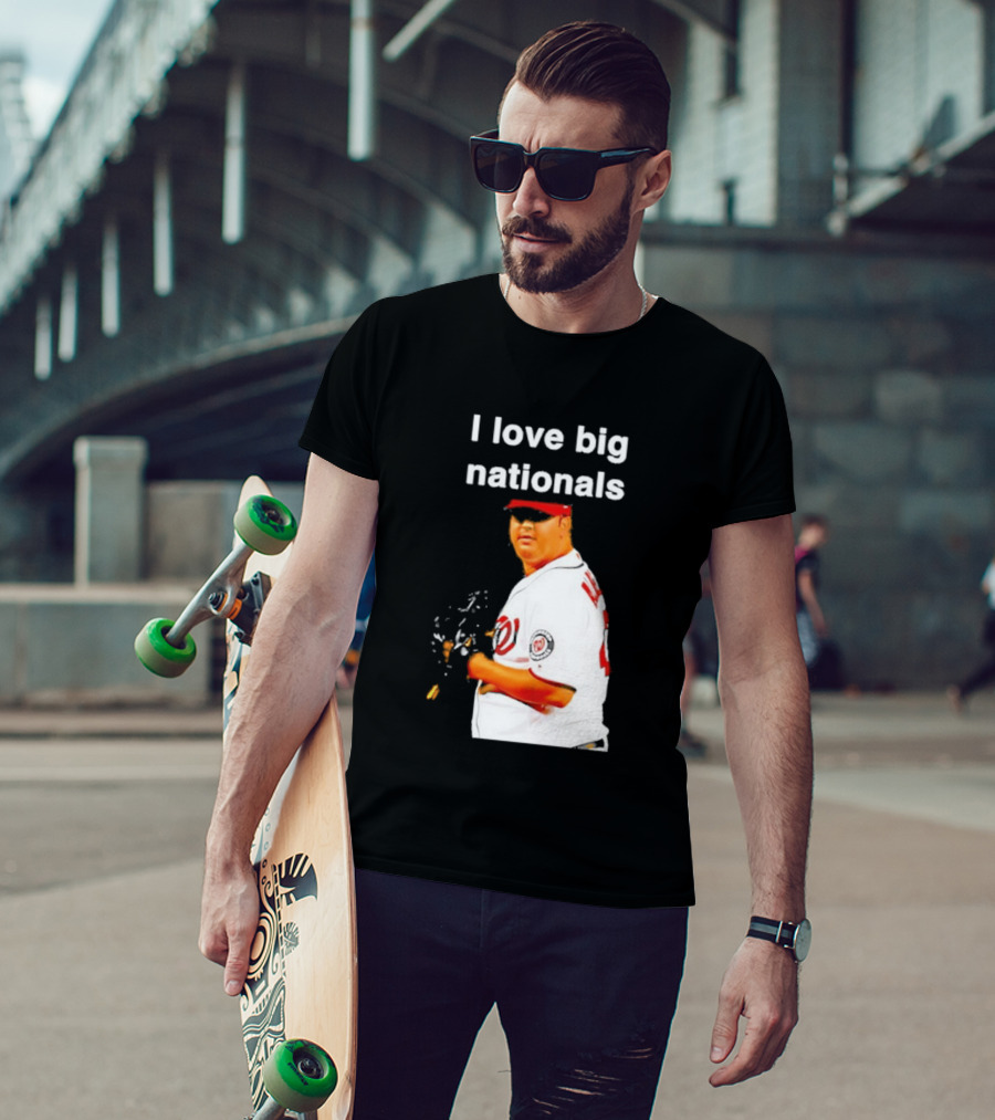 Todd Coffey Washington Nationals I Love Big Nationals White Jersey T-Shirt