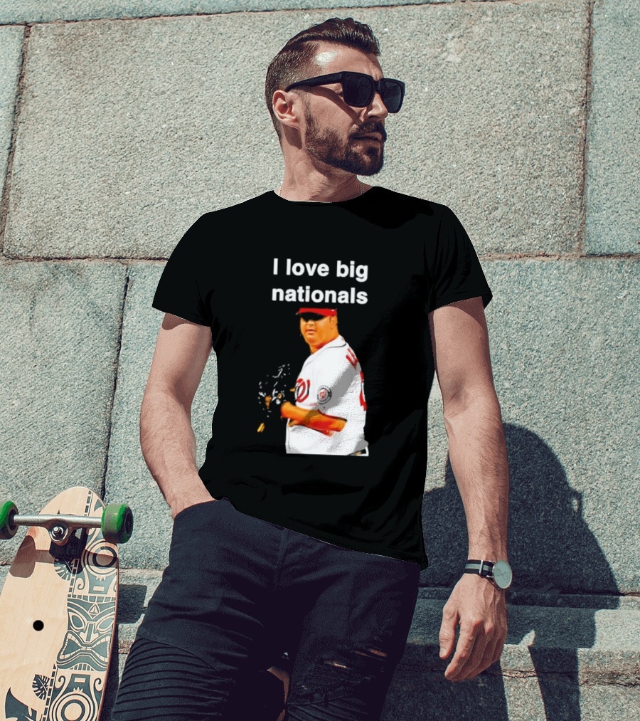 Todd Coffey Washington Nationals I Love Big Nationals White Jersey T-Shirt