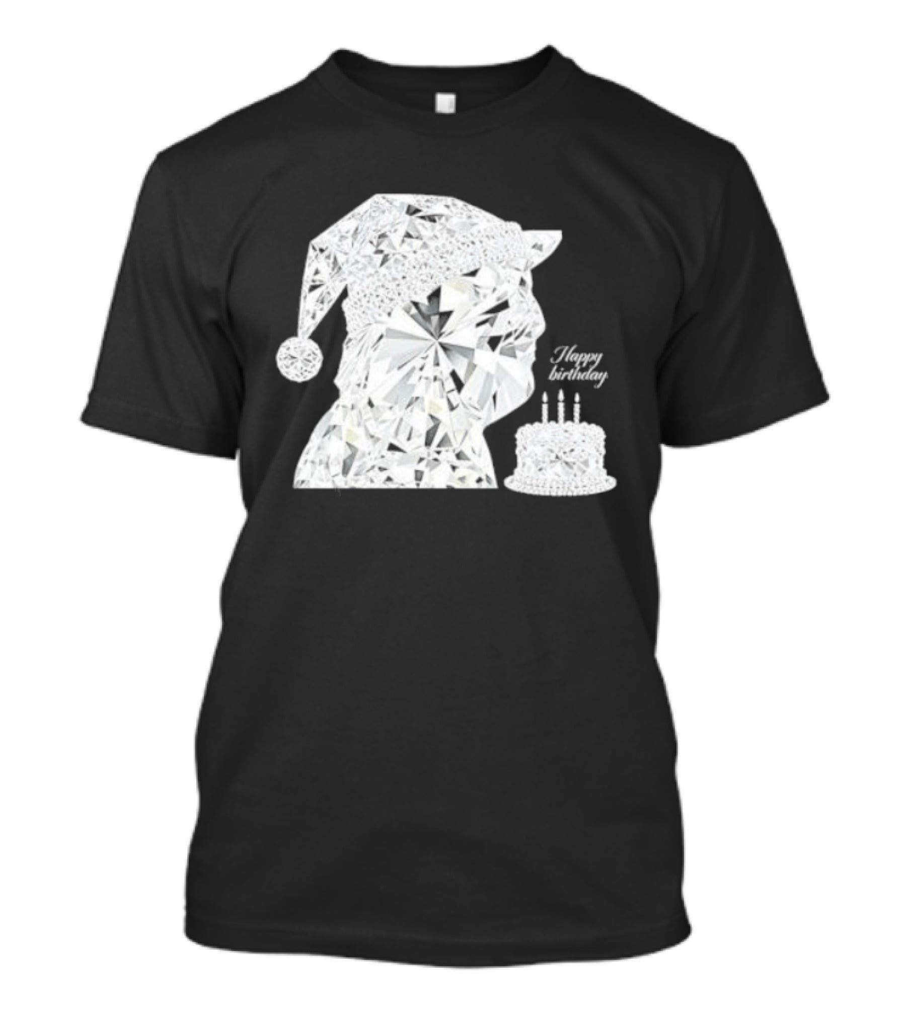Happy Birthday Trump Diamond Wizard With Crystal Hat And Cake T-Shirt