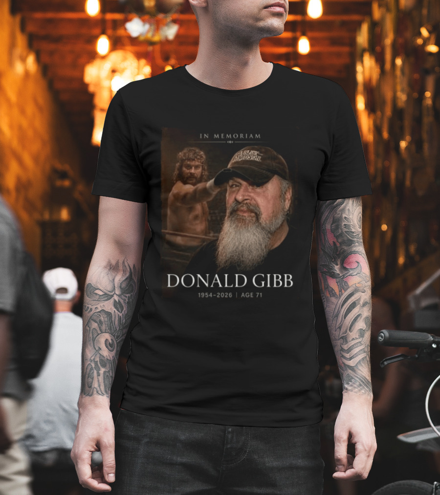 In Memoriam Donald Gibb 1954 2026 Age 71 Tribute With Harley Davidson Hat And Boxing Scene T-Shirt