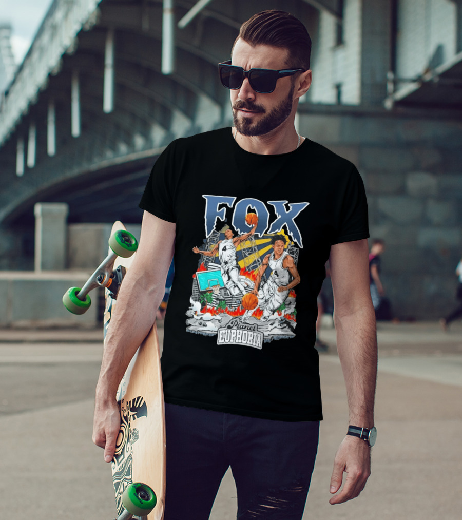 Fox Planet Euphoria Court Crusher Basketball Action T-Shirt