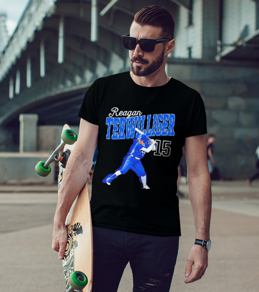 Reagan Terwilliger 15 Buffalo Bulls Softball Player Swing T-Shirt
