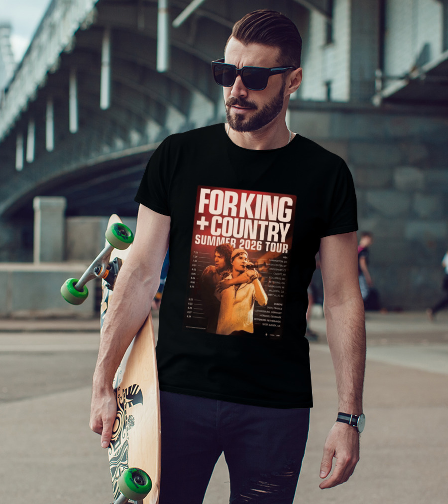 FOR KING + COUNTRY Summer 2026 Tour USA Europe Dates T-Shirt