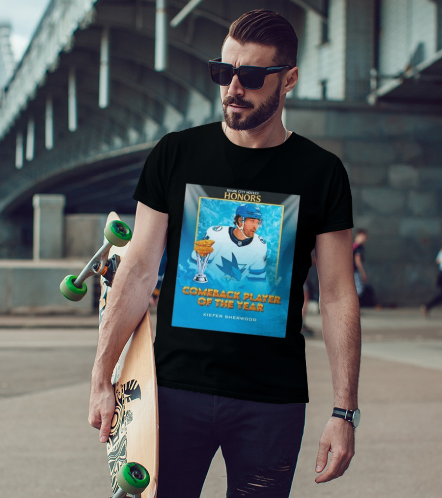 San Jose Sharks Shark City Hockey Honors Kiefer Sherwood Comeback Player Of The Year T-Shirt
