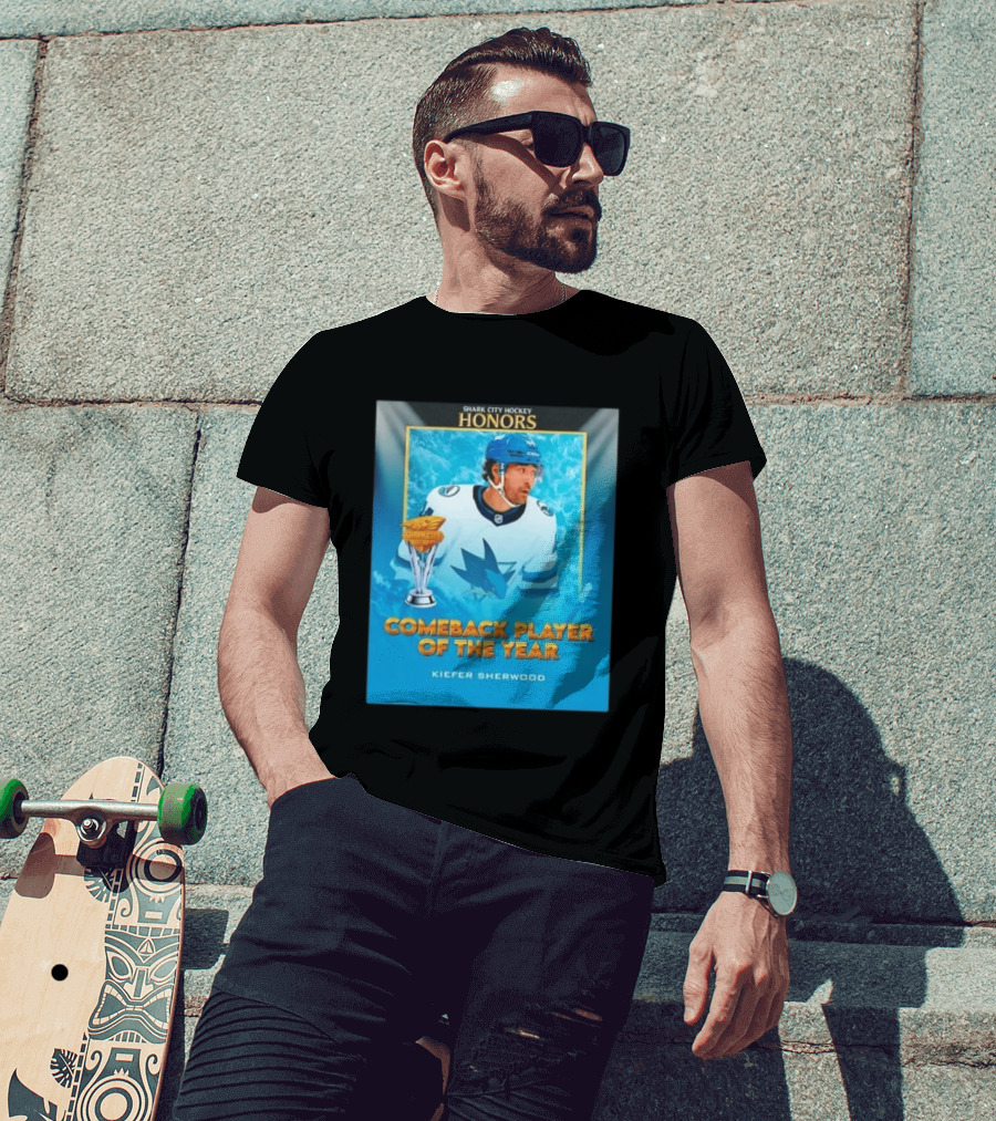 San Jose Sharks Shark City Hockey Honors Kiefer Sherwood Comeback Player Of The Year T-Shirt