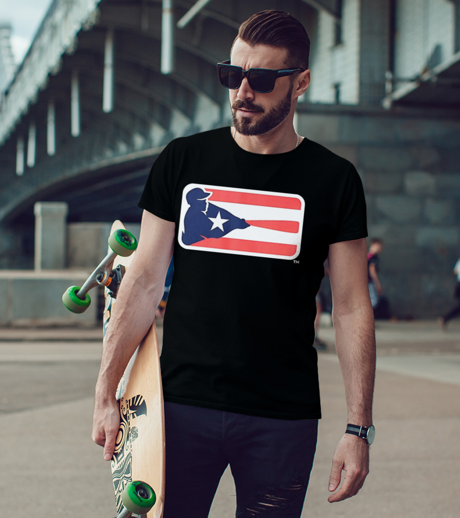 Liga De Béisbol Profesional Roberto Clemente MLB Puerto Rico Flag Baseball Player Star T-Shirt