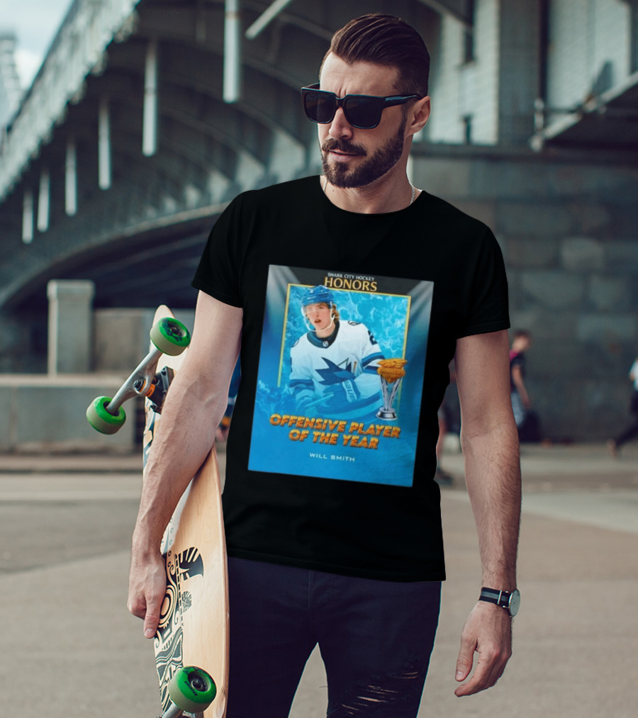 Shark City Hockey Honors Offensive Player Of The Year Will Smith San Jose Sharks T-Shirt