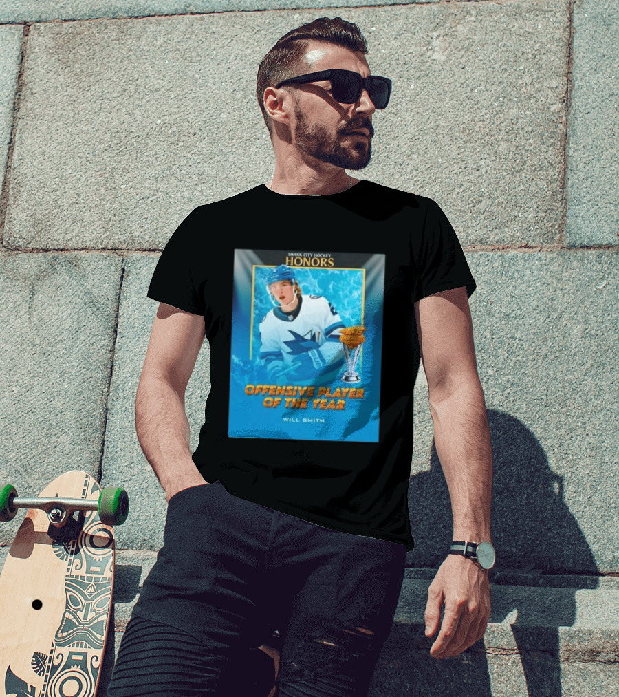 Shark City Hockey Honors Offensive Player Of The Year Will Smith San Jose Sharks T-Shirt