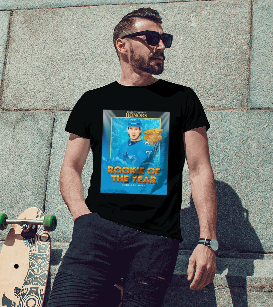 Shark City Hockey Honors Rookie Of The Year Michael Misa San Jose Sharks T-Shirt