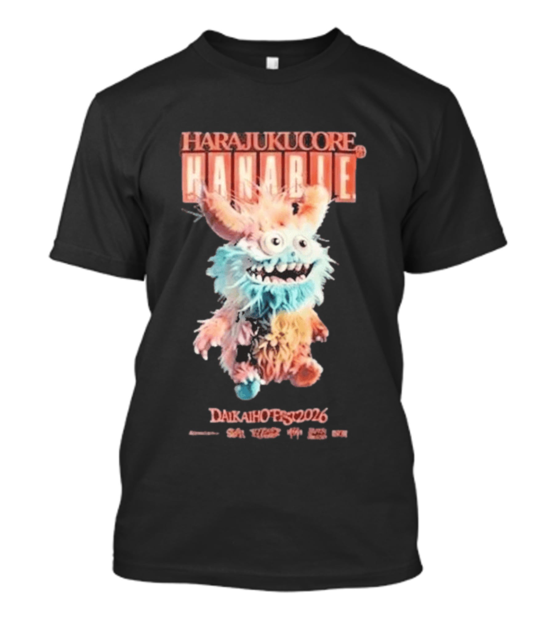 Harajukucore Hanabie Daikaiho Fest 2026 Anime Monster Tokyo Japan T-Shirt