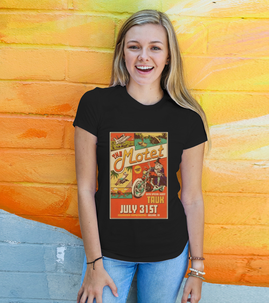 The Motet Summer Tour July 31st Mishawaka Amphitheatre Bellvue CO With Special Guest Tauk T-Shirt