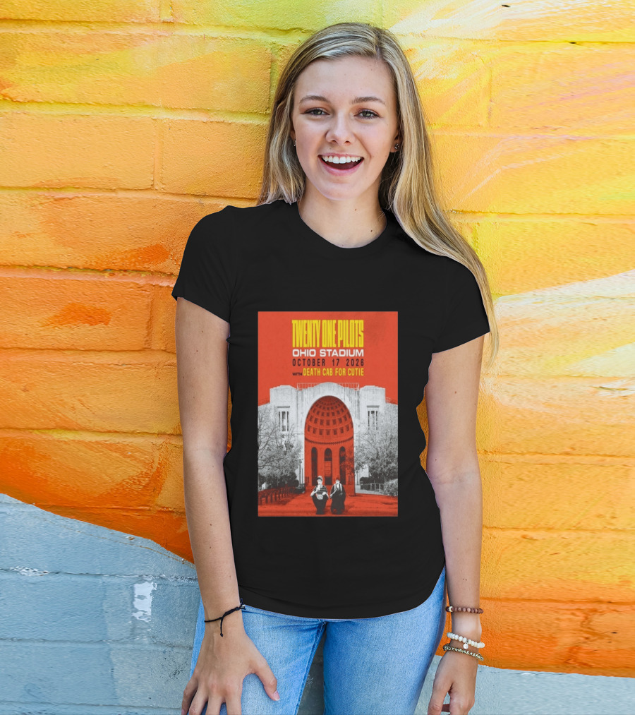Twenty One Pilots Ohio Stadium October 17 2026 With Death Cab For Cutie T-Shirt