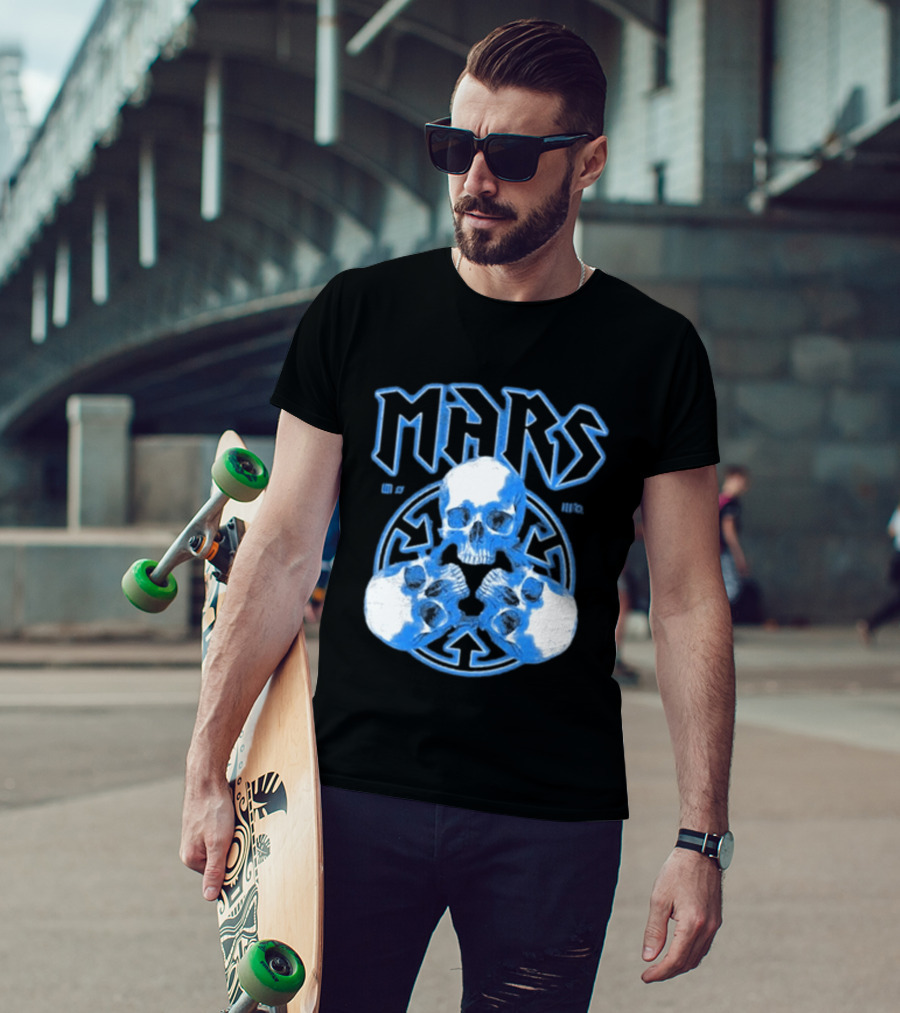 Thirty Seconds To Mars Blue Skulls European Tour 2027 T-Shirt