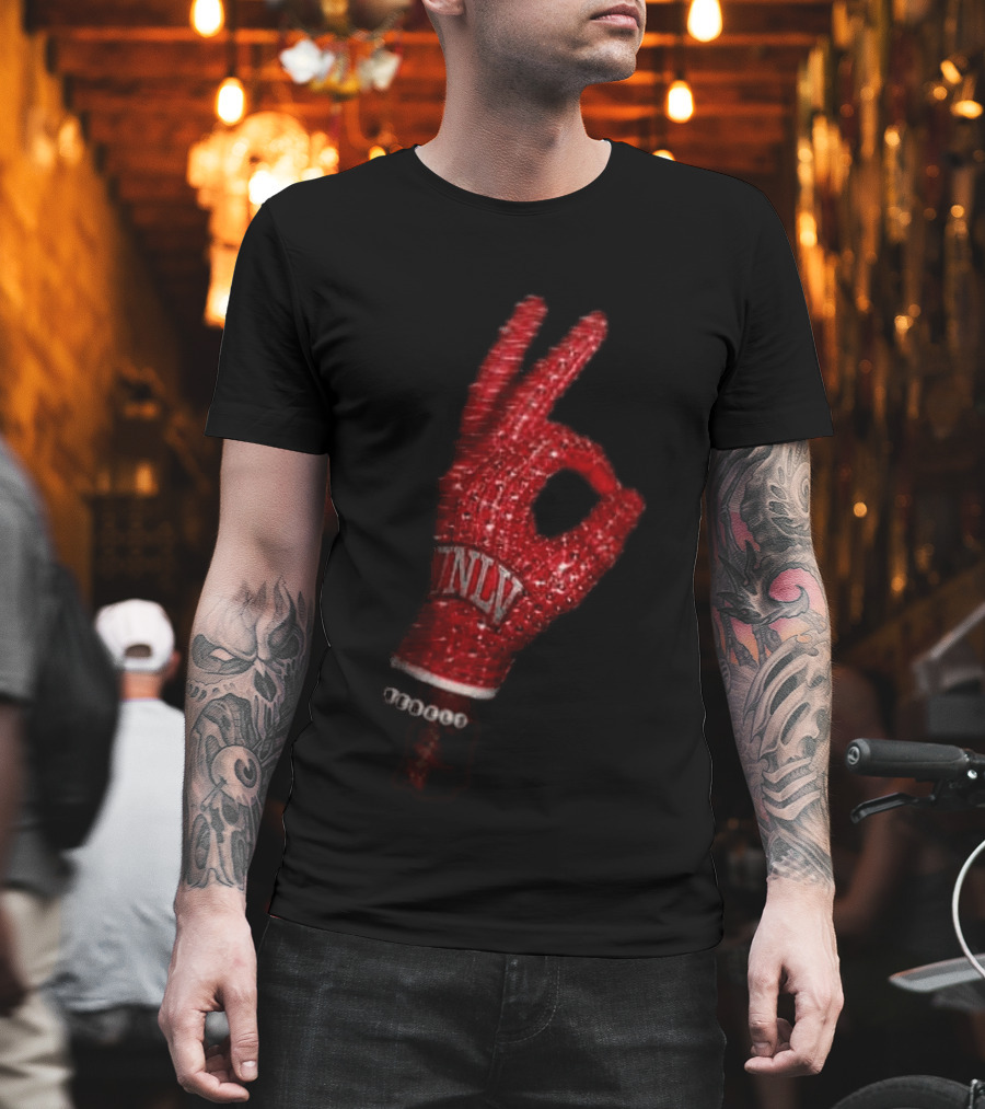 Drake Iceman UNLV Rebels Red Glove Two Sided T-Shirt