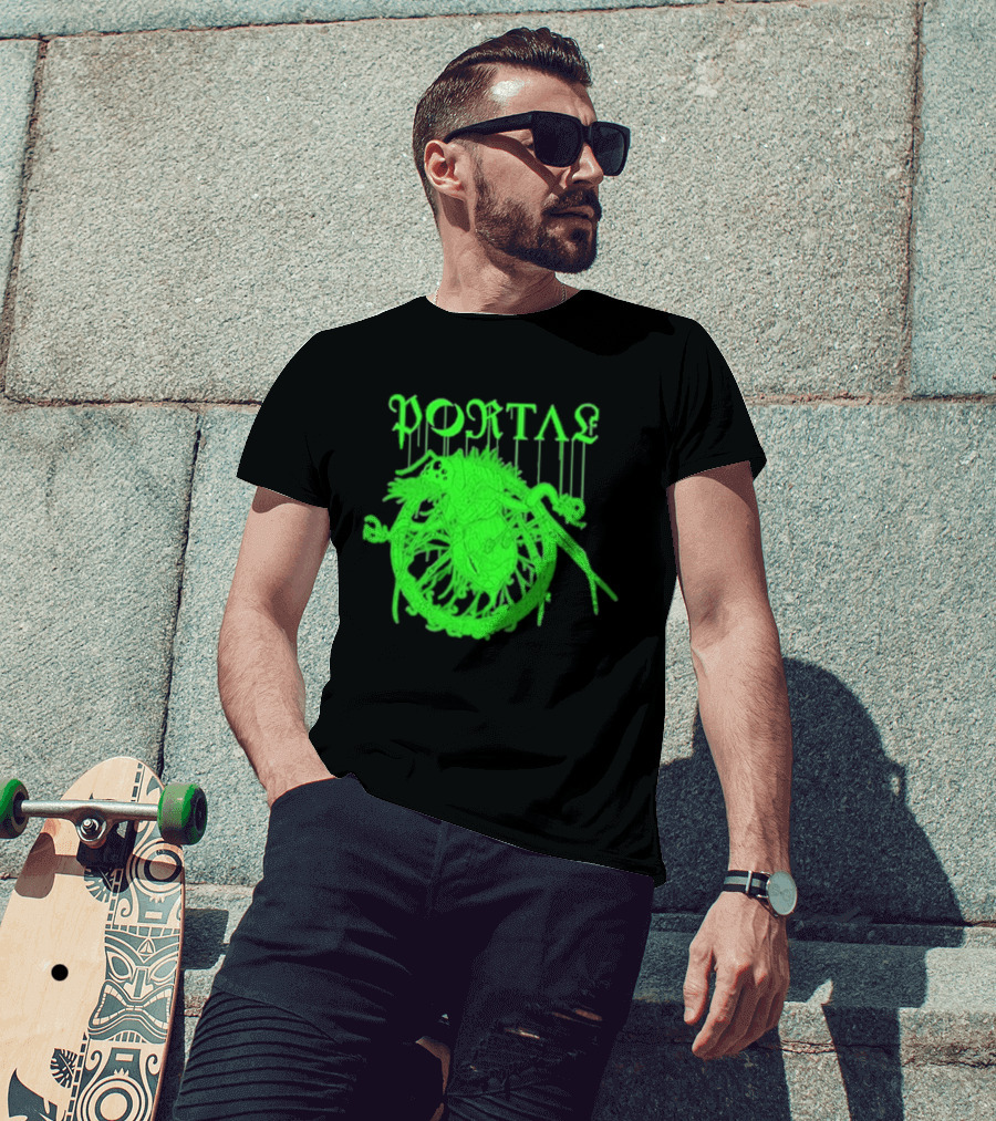 Portal Arachidonic Acid Sci Fi Creature Green Dripping T-Shirt
