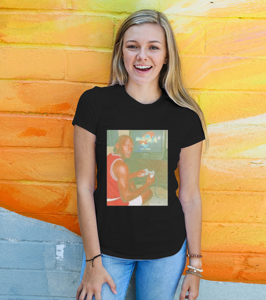 Space Jam Play Game Michael Jordan Gaming Scene T-Shirt