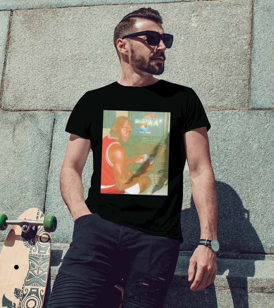 Space Jam Play Game Michael Jordan Gaming Scene T-Shirt