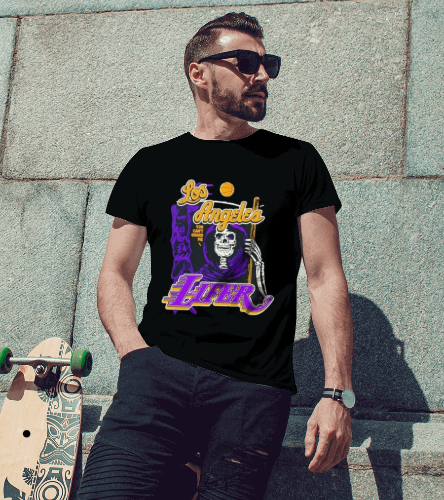 Los Angeles Lakers Lifer You Can't Guard Me Skeleton Basketball T-Shirt