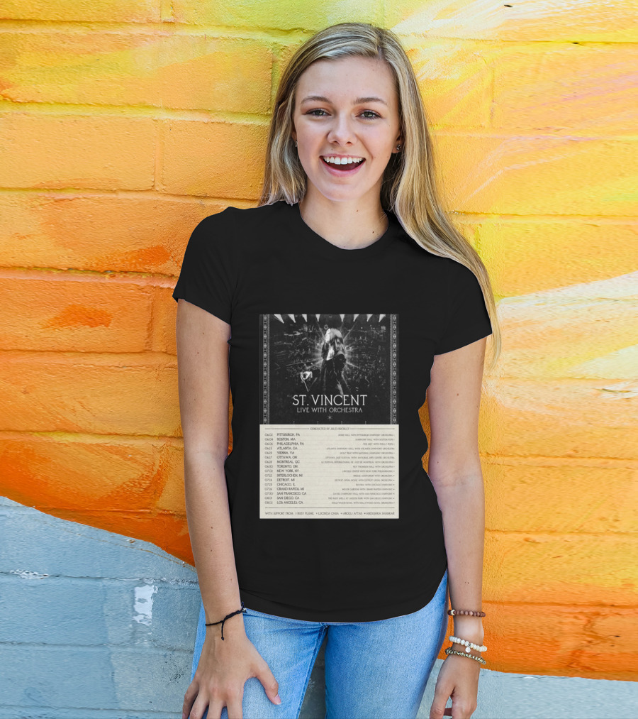 St Vincent Live With Orchestra 2026 Tour Conducted By Jules Buckley Dates And Locations T-Shirt