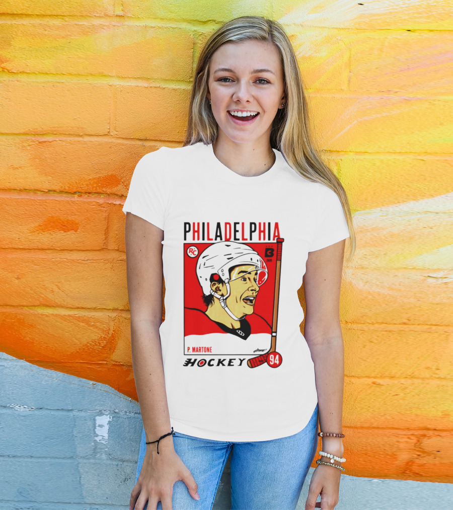 Philadelphia Flyers P Martone 94 Hockey Player T-Shirt