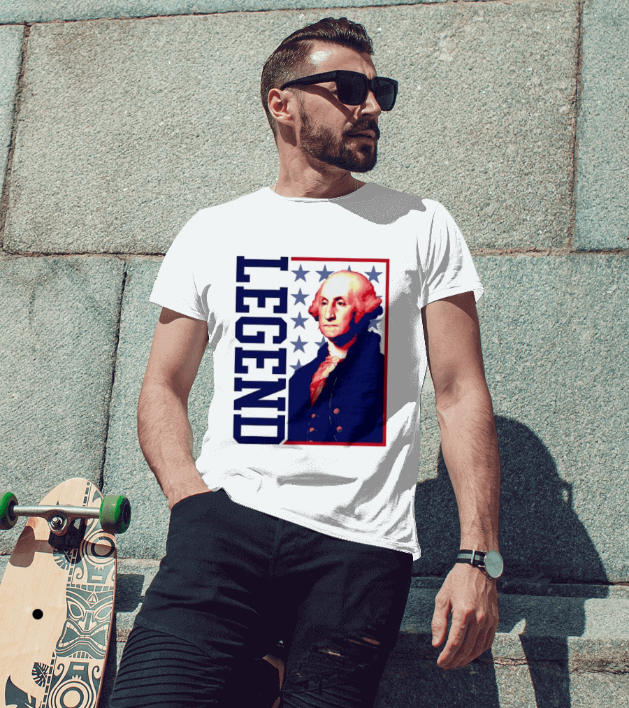 Legend George Washington 250th Anniversary America Freedom T-Shirt