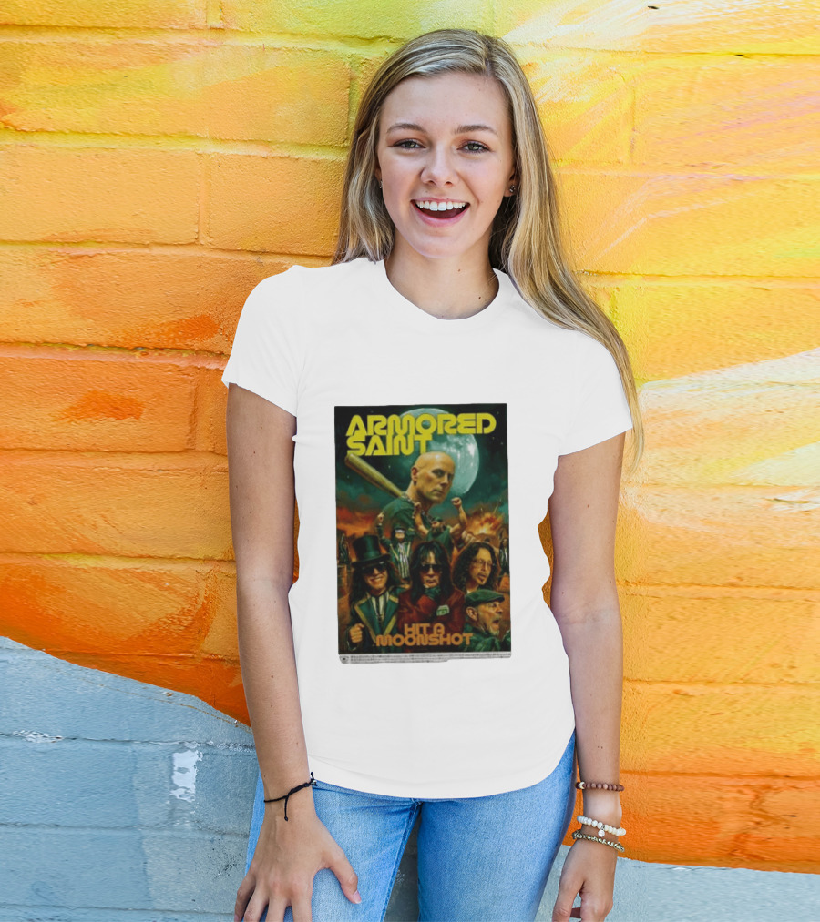 Armored Saint Hit A Moonshot Heavy Metal Band T-Shirt