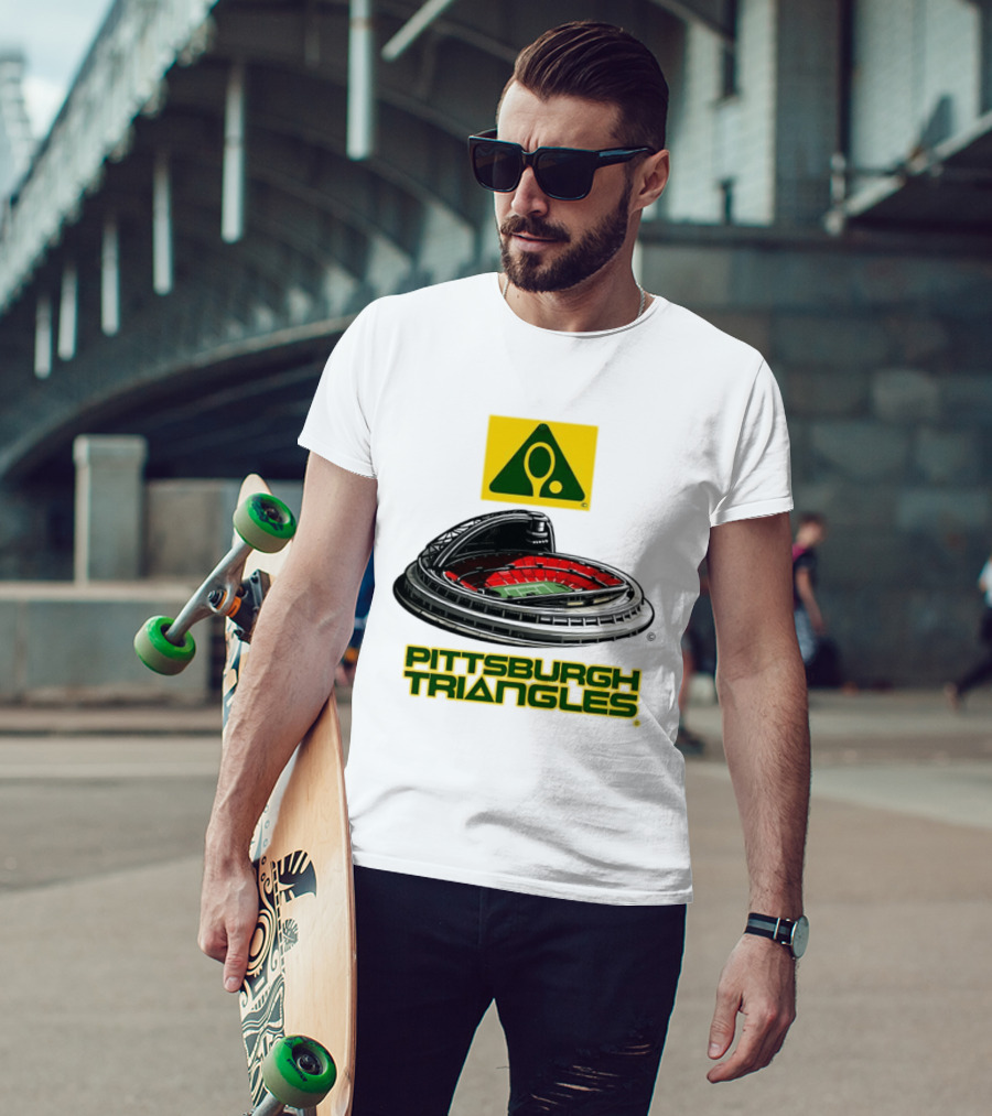 Pittsburgh Triangles Civic Arena Tennis Logo Roof Open T-Shirt
