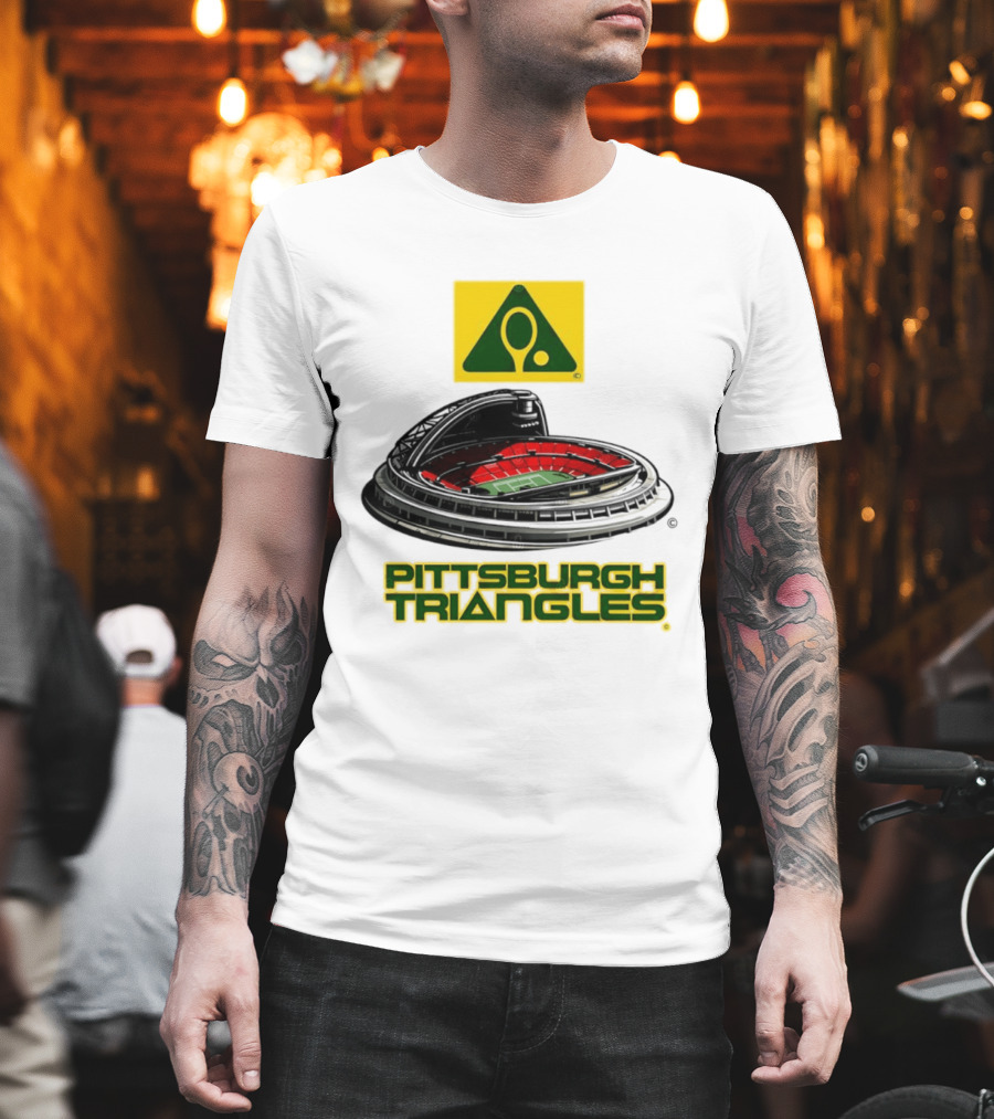 Pittsburgh Triangles Civic Arena Tennis Logo Roof Open T-Shirt